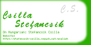 csilla stefancsik business card